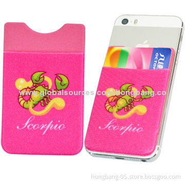 3m Sticky Mobile Phone Card Holders, Easy to Remove, Customized Logos Available